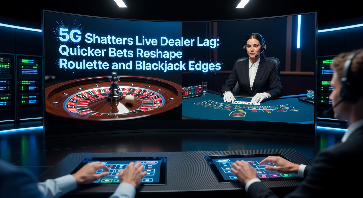 Live dealer bij roulette met 5G-verbinding in actie, minimale vertraging zichtbaar op scherm