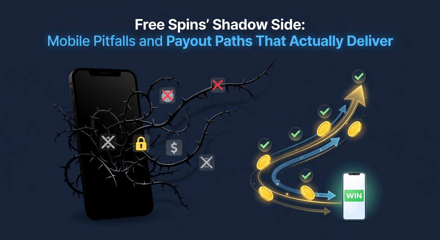 Smartphone met gokkast app en waarschuwingsiconen voor free spins voorwaarden