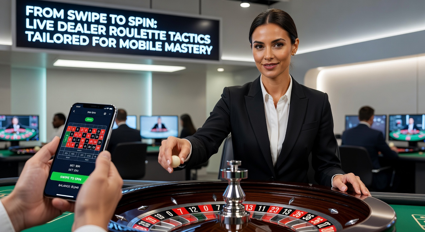 Mobiele interface van live roulette met touch-inzetten, chatvenster en draaiend wiel in actie