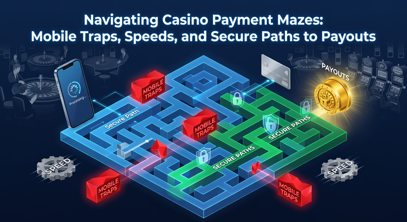 Grafiek met pijlen die betaalmethodes, snelheden en beveiligingslagen verbinden in een casino-context